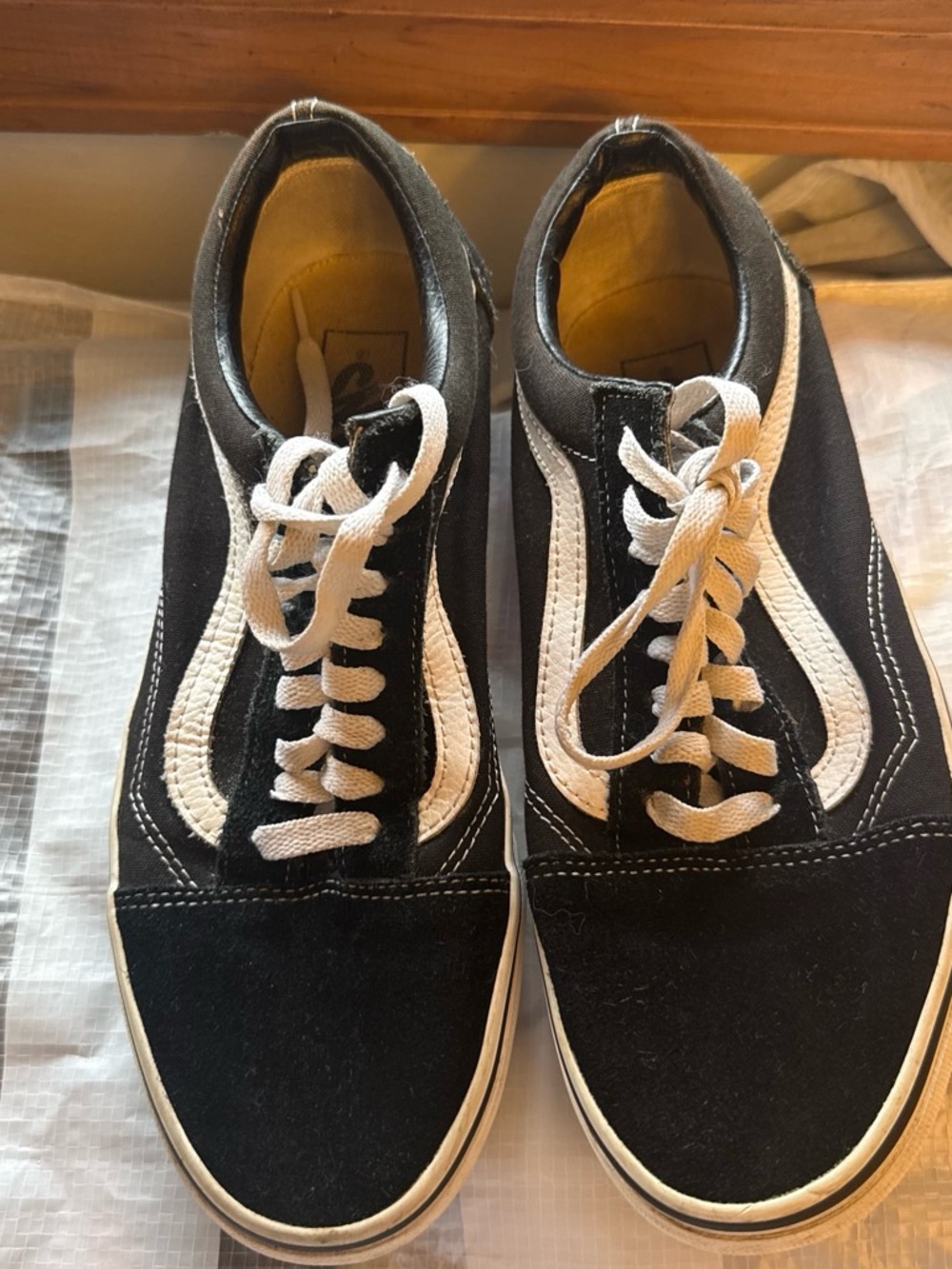 Vans Black & White Old Skool Skate Shoes